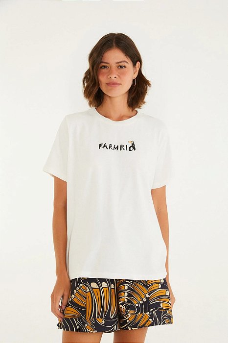 FARM T-SHIRT FIT FARMRIO TUCANINHO - OFF WHITE