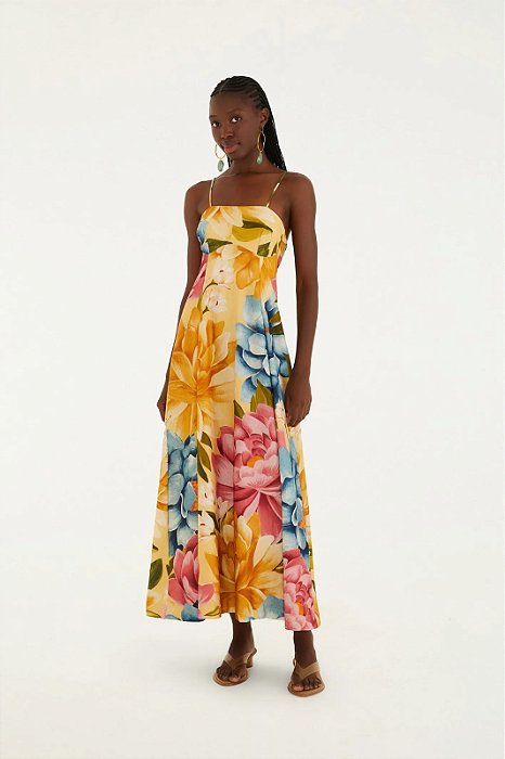 FARM VESTIDO CROPPED FLORAL REBECA