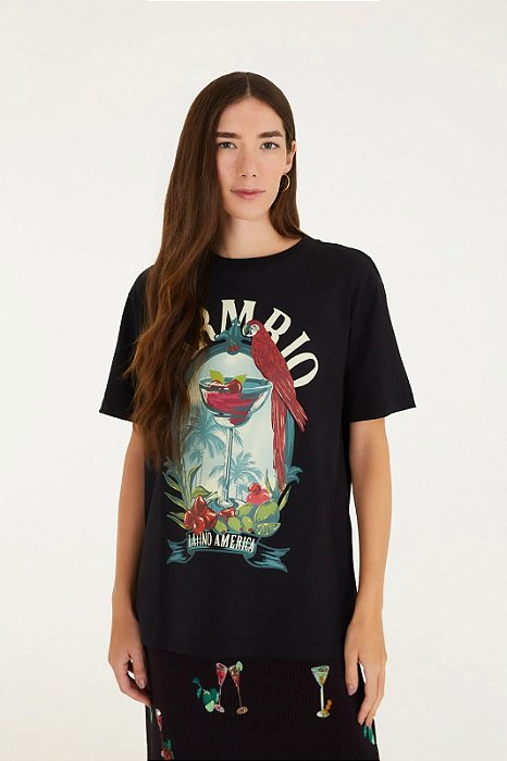 FARM T-SHIRT MEDIA DRINK PINTADO
