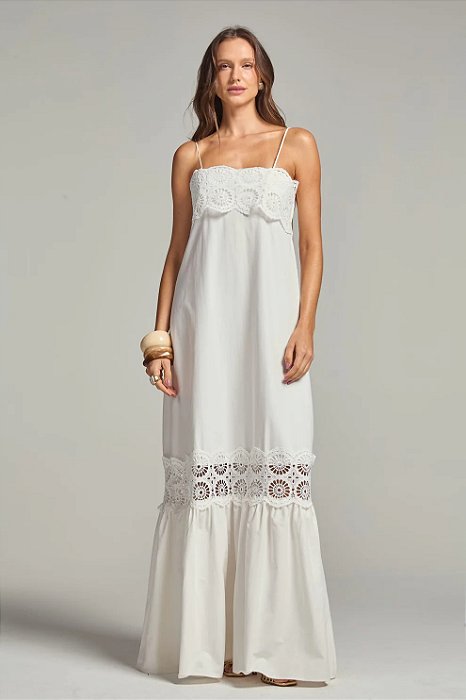 SOMMER VESTIDO DETALHE RENDA OFF SHELL