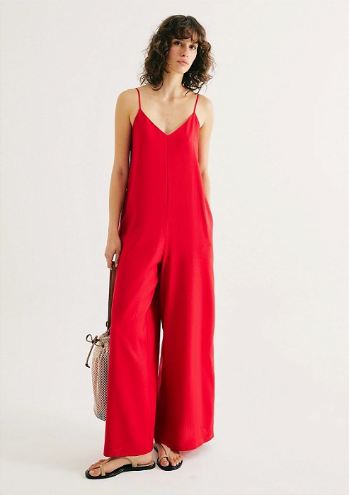 HERING MACACÃO LONGO EVASÊ COM LINHO - VERMELHO