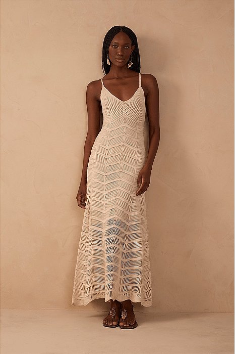 DRESS TO VESTIDO TRICOT - AREIA
