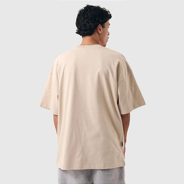 CHAMPION CAMISETA OVERSIZED ARCH LOGO AUTUMN - BEIGE