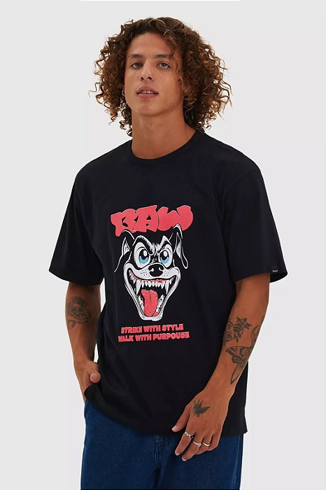 BAW CAMISETA REGULAR MAD DOG PRETO