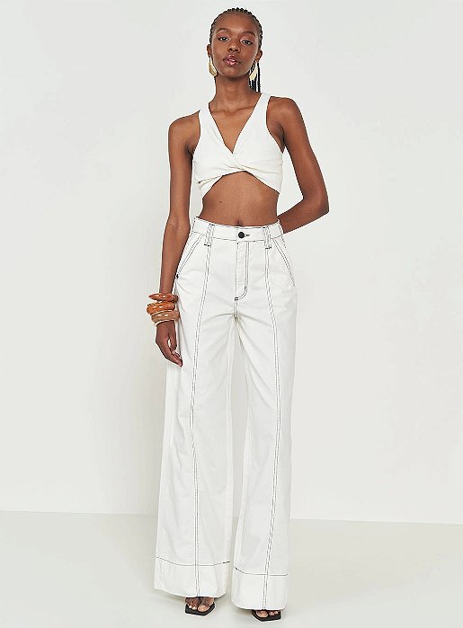 COLCCI CALÇA SARJA SILVIA - OFF SHELL