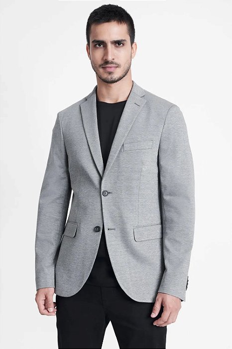 ARAMIS PALETÓ MALHA SUPER SLIM - CINZA