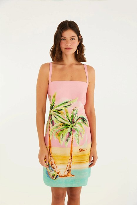 FARM VESTIDO CURTO COQUEIRÃO