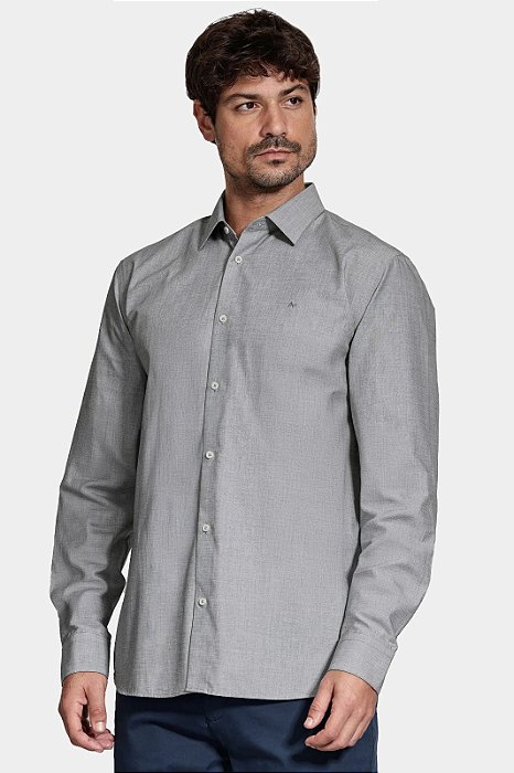 ARAMIS CAMISA MANGA LONGA ALGODÃO EGIPCIO BAROLO GRAFITE