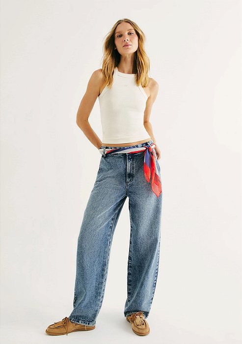 HERING CALÇA JEANS FEMININA BARREL CINTURA MÉDIA