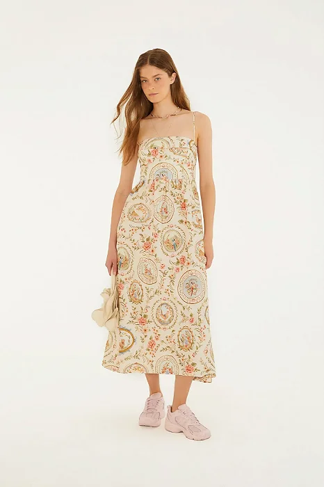 FARM VESTIDO LONGO RELICARIO