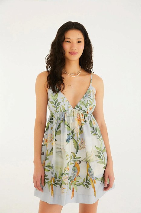 FARM VESTIDO CURTO PAISAGEM RIO