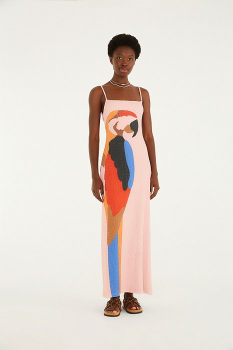 FARM VESTIDO MIDI ARARAQUARA IMPORTADO