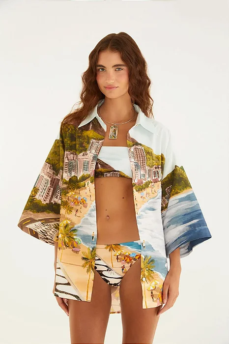 FARM BEACHWEAR CAMISA COPACABANA