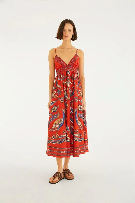 FARM VESTIDO LONGO SONHO DE PAVAO