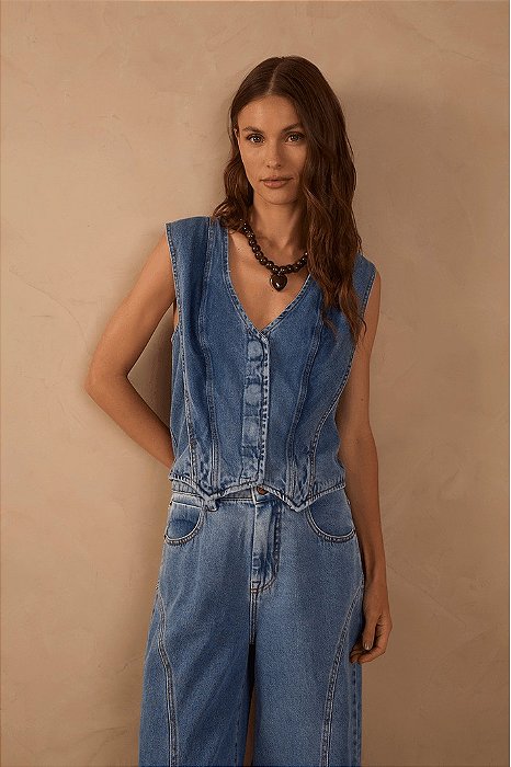 DRESS TO COLETE JEANS RECORTES JEANS