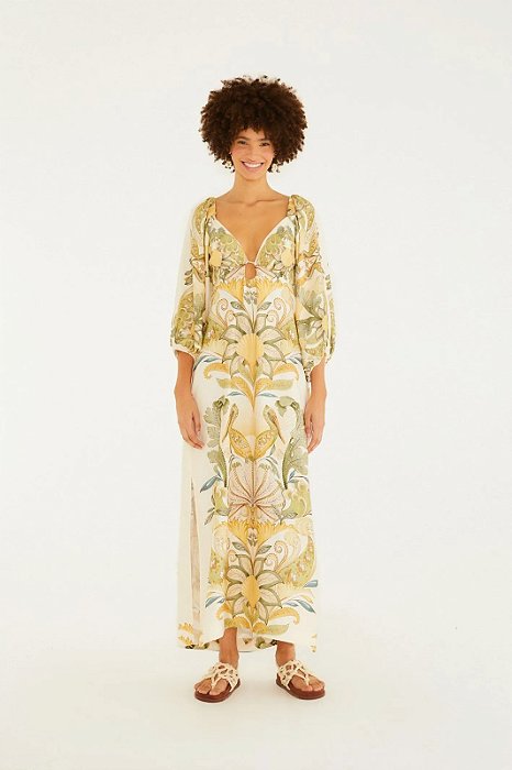 FARM VESTIDO CROPPED JARDIM DE MAR