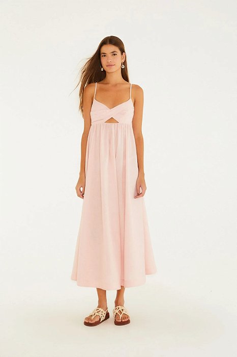 FARM VESTIDO CROPPED PREGAS ROSA BETHANIA