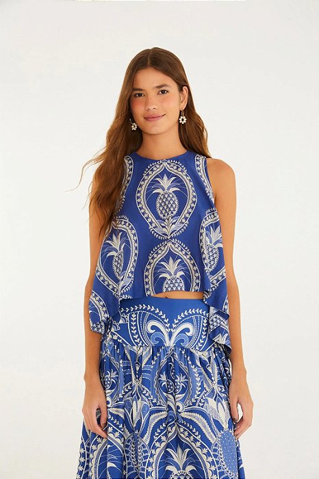 FARM BLUSA RELICARIO DE ABACAXI