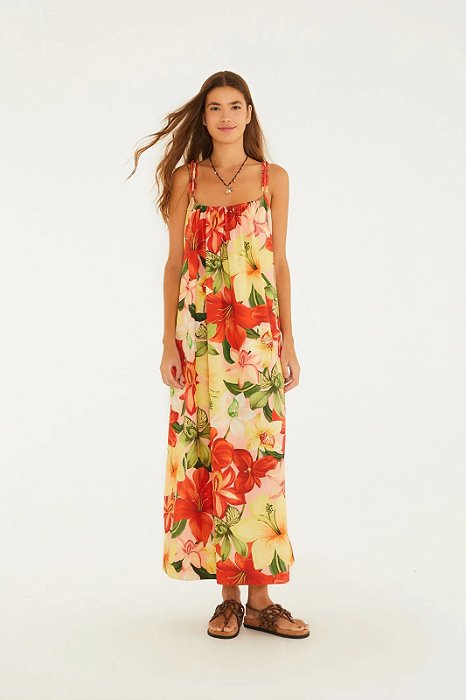 FARM VESTIDO CROPPED FLORAL MICHELLE