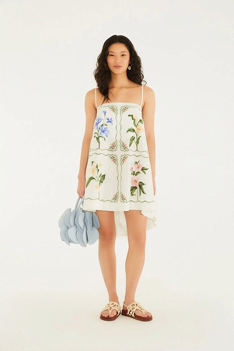 FARM VESTIDO CURTO AQUAFLORA