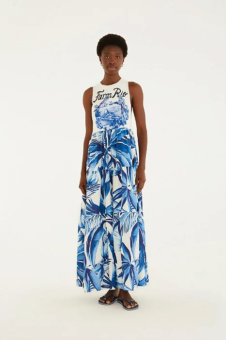 FARM VESTIDO MIDI PORTAL ARARAS