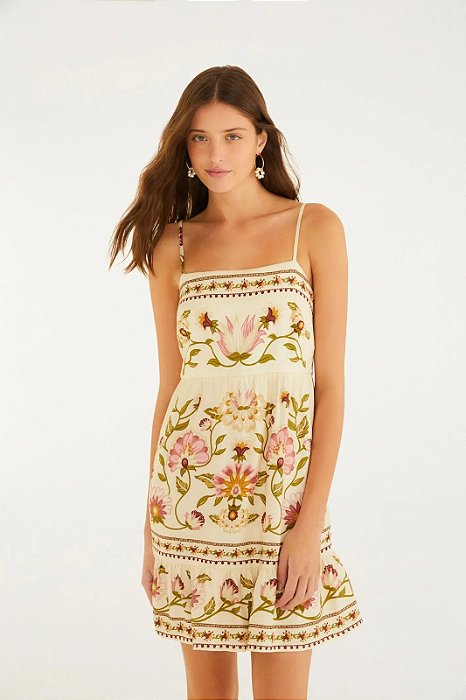FARM VESTIDO CURTO NATUREZA ROMANTICA