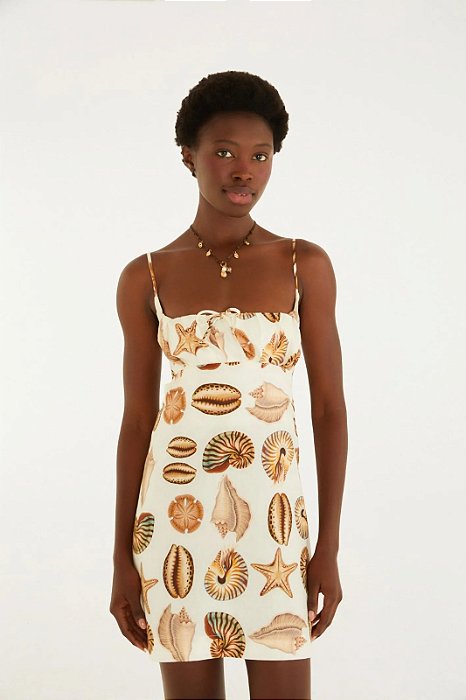 FARM VESTIDO CURTO CONCHAS