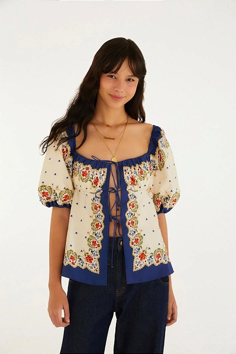 FARM BLUSA FLORAL SERENO