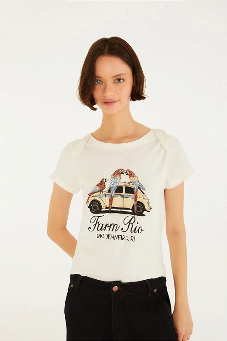 FARM TSHIRT FIT BEBE TAXI ARARAS FARM RIO