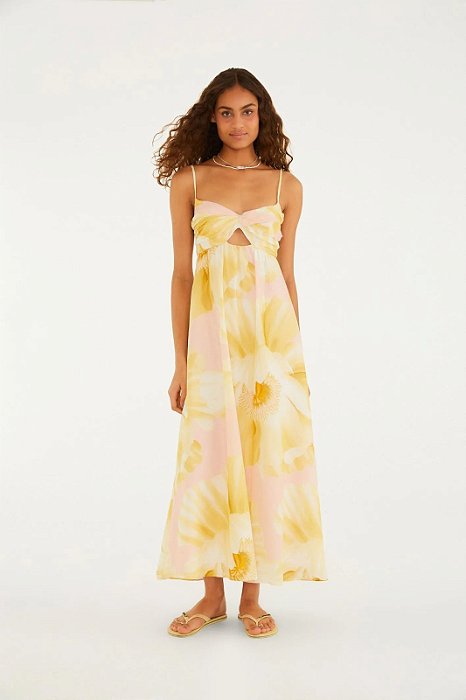 FARM VESTIDO LONGO ALCA FESTA DE PAPOULA