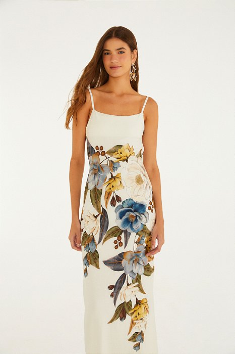 FARM VESTIDO MIDI JARDIM GUANABARA