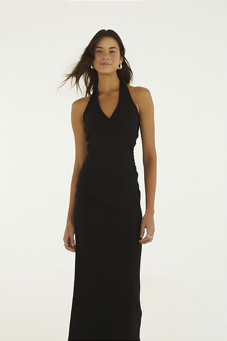 FARM VESTIDO CROPPED RIB FRENTE UNICA