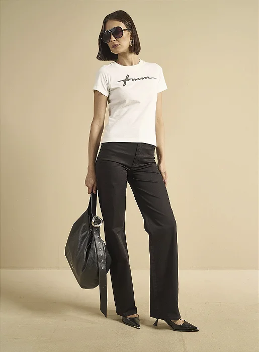 FORUM CALCA SARJA BELLA STRETCH PRETO