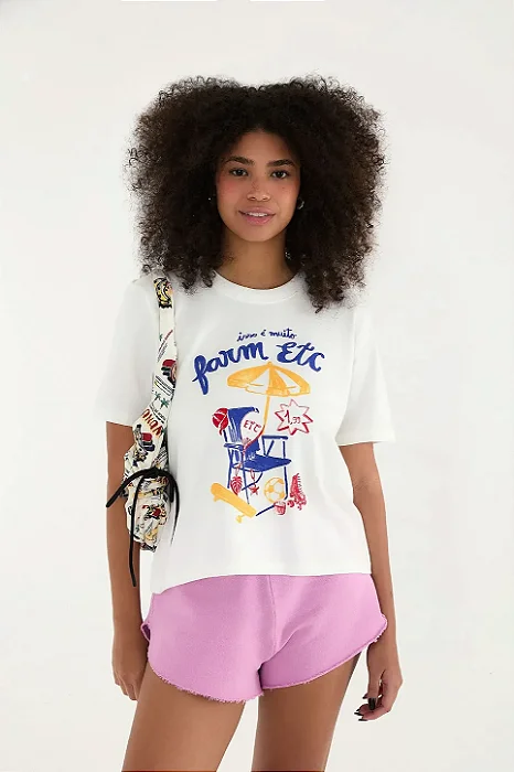 FARM T SHIRT PRAINHA SILK CACARECOS OW