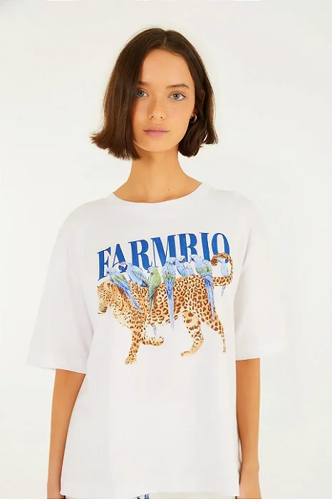 FARM TSHIRT AMPLA ONCA PASSAROS