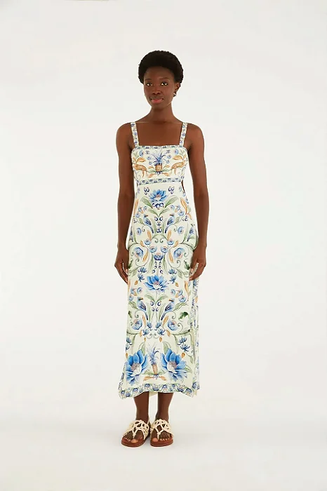 FARM VESTIDO MIDI ELSA