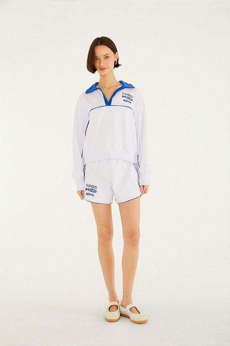 FARM SHORT MOLETOM PEIXE BORDADO
