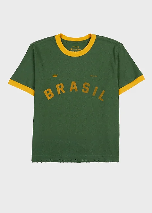 OSLKEN T-SHIRT BRAZIL COPA MC FEM VERDE
