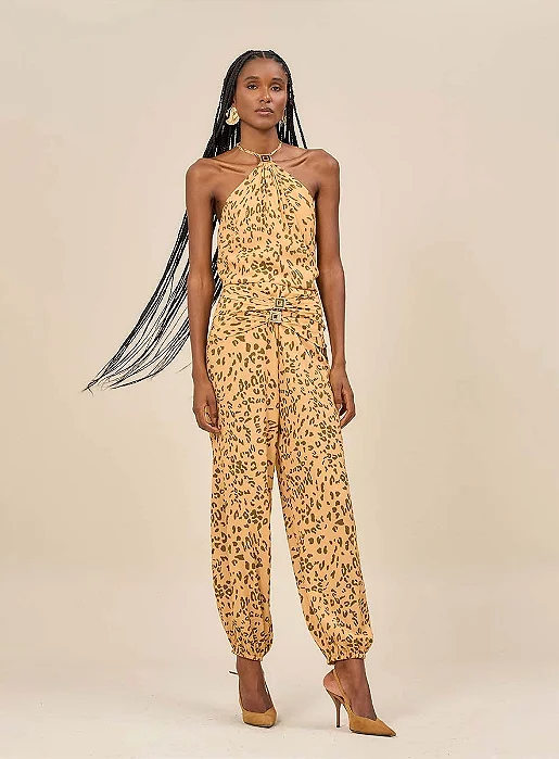 ISY CALCA FEMININA JOGGER ESTAMPADA ANIMAL PRINT