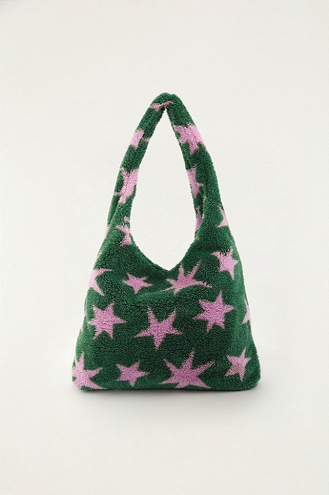 FARM ETC BOLSA ATOALHADA FLEECE ESTRELA VERDE