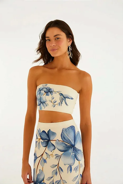 FARM TOP RETO VOO EM FLOR E