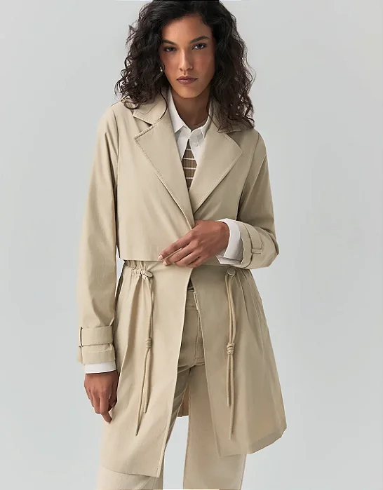 SHOULDER TRENCH COAT 360 NYLON STRETCH