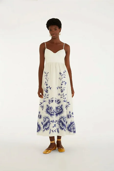 FARM VESTIDO CROPED NARA FLORAL