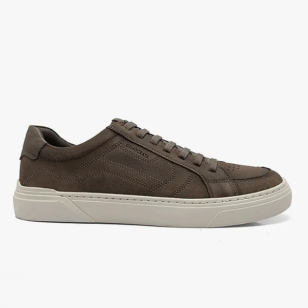 DEMOCRATA TENIS MASCULINO BILL COURO SMOKE
