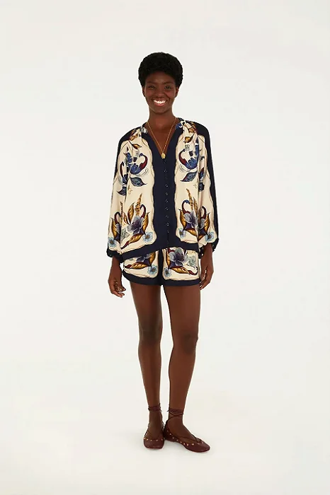FARM SHORT FLORAL MAYE BEGE E