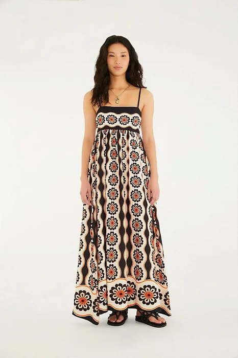 FARM VESTIDO CROPPED ESTAMPADO FIORELLA