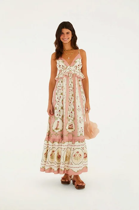FARM VESTIDO LONGO ESTAMPADO DOCE ENCANTO
