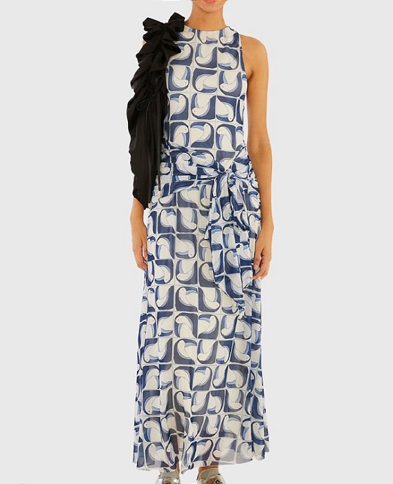 FARM VESTIDO TULE TUCA TROPICAL