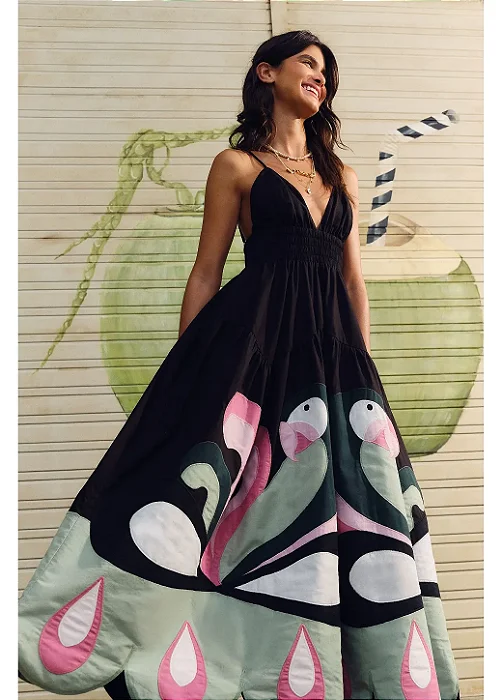 FARM VESTIDO CUTWORK ARARA DE FLOR