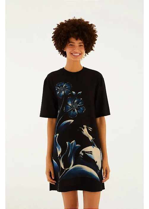 FARM VESTIDO T-SHIRT BASICO LUZ DO LUAR